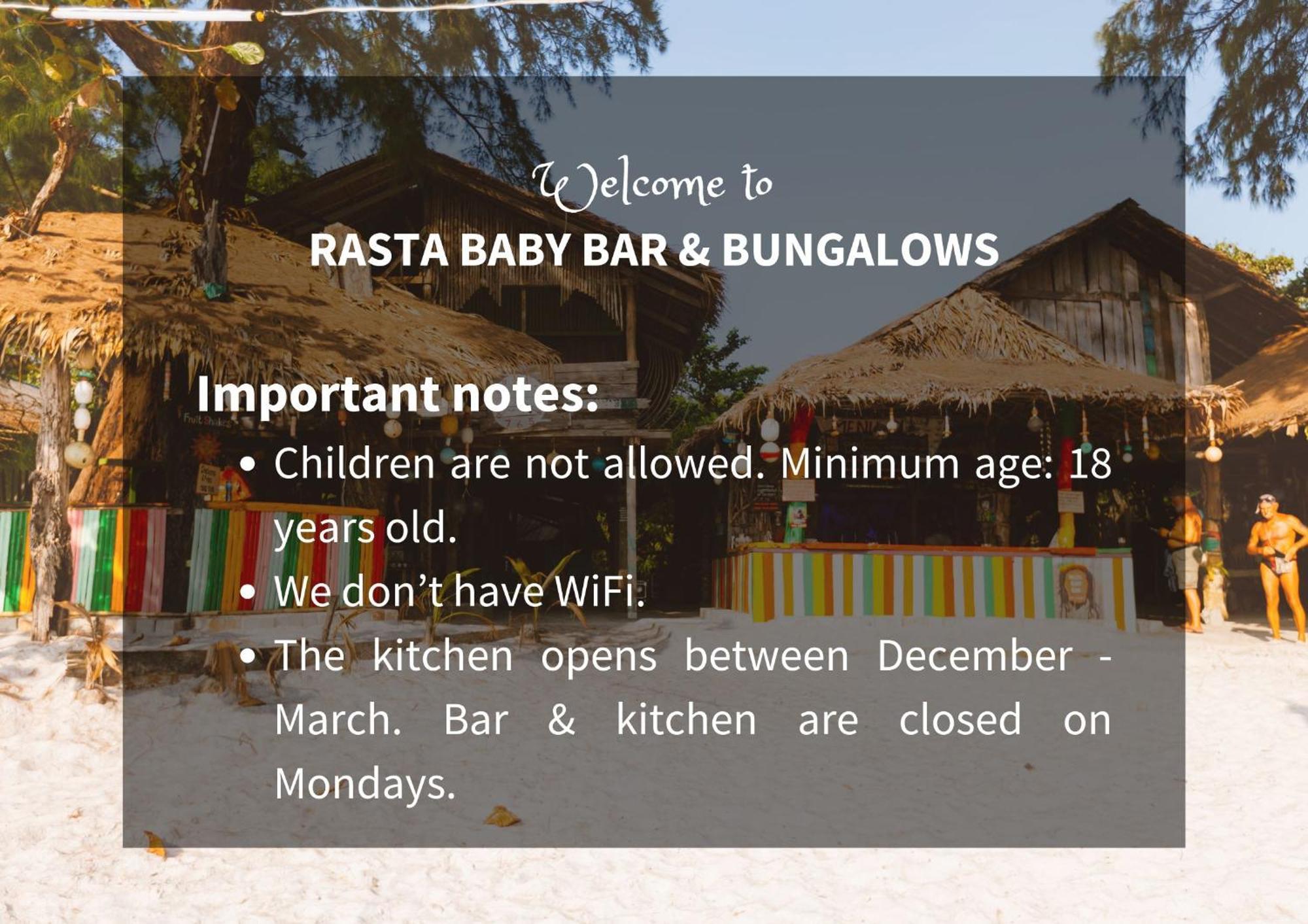 Rasta Baby Bar & Bungalows - Suitable For Young Travelers Ко-Фаям Екстер'єр фото