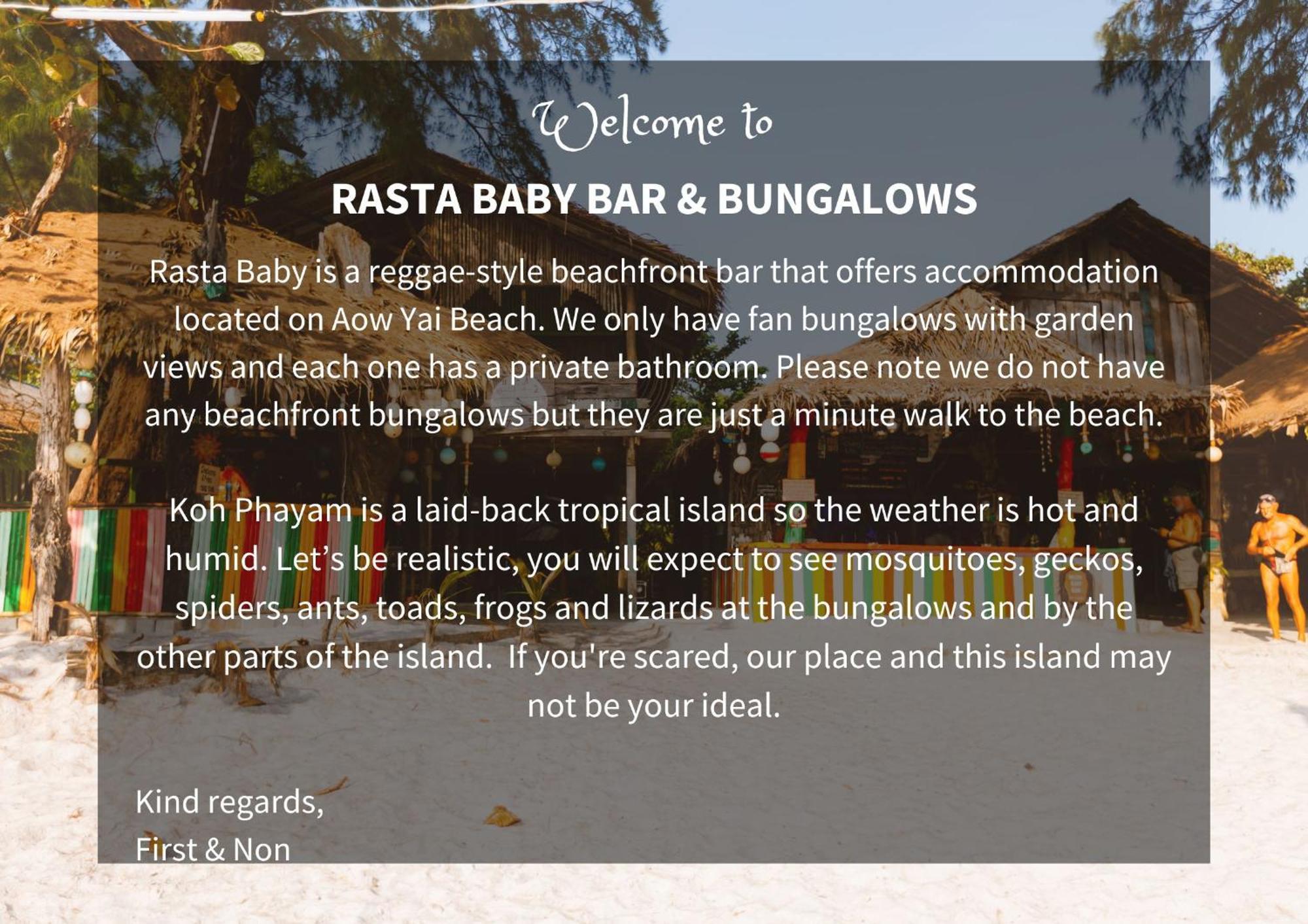 Rasta Baby Bar & Bungalows - Suitable For Young Travelers Ко-Фаям Екстер'єр фото